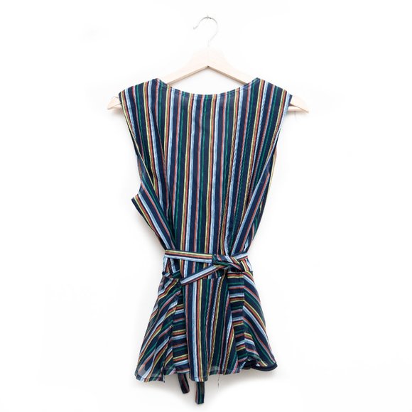 Lulu's Multi Color Flattering Stripes Wrap Top - Picture 5 of 5